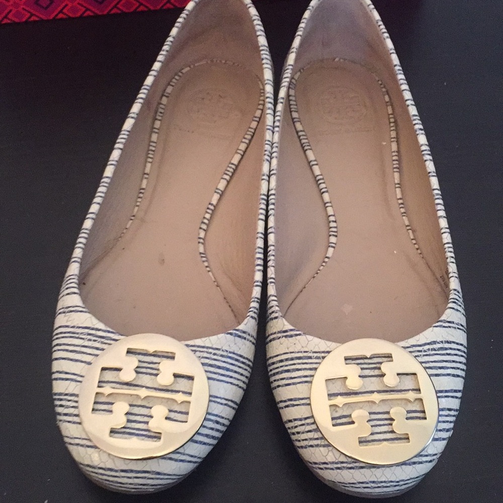 Tory Burch Reva Ballet Printed Vitraux Snake Print